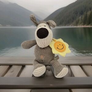 American Greetings abt 9-10" Boofle Knit Dog Plush Sun Stuffed Animal